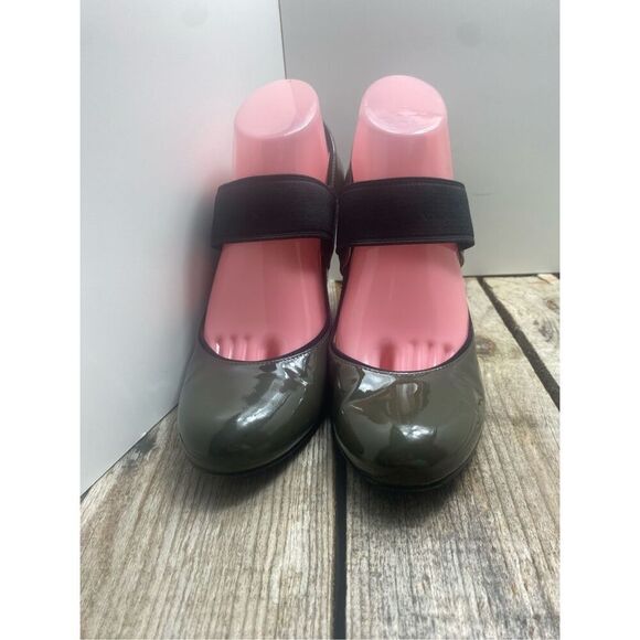 Cole Haan Patent Leather Mary Jane Pumps Women’s Size 9 Black Bow Strap High Hee - Picture 2 of 8